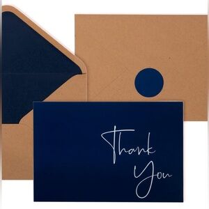 Navy Blue Thank You Cards